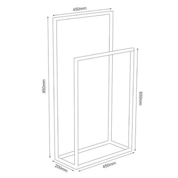 Porta asciugamani 85x45 cm bianco