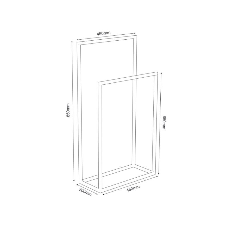 Porta asciugamani 85x45 cm bianco