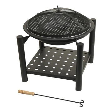 Portable legno campfire con un grate 48 cm