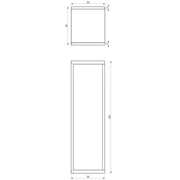 Portafiori 100x30x34 cm bianco