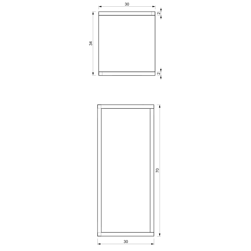 Portafiori  70x30x34 cm bianco