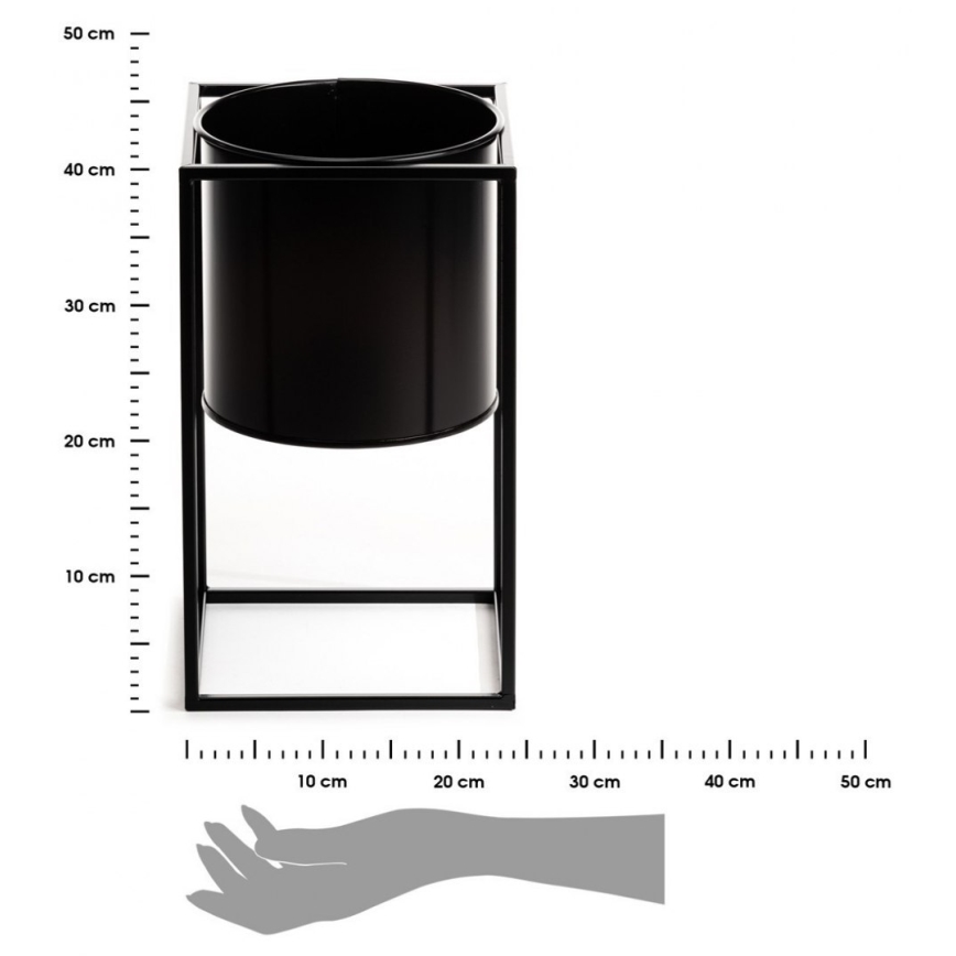 Portafiori RING 40x23 cm nero