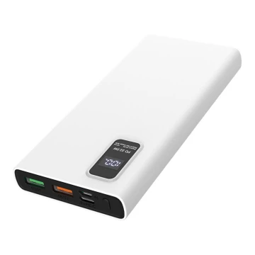 Power Bank con display LED Power Delivery 10000 mAh 3,7V bianco