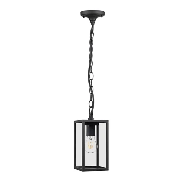 Prezent 65303 - Lampadario da esterno LOARA 1xE27/60W/230V IP54 nero