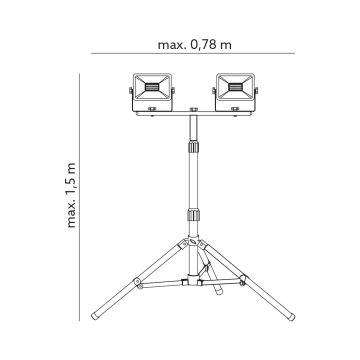 Proiettore LED con supporto 2xLED/30W/230V IP65