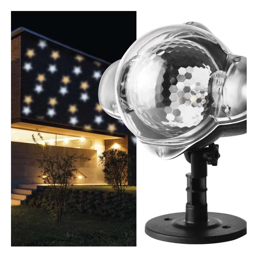 Proiettore LED natalizio da esterno LED/4W/230V IP44 bianco caldo/freddo