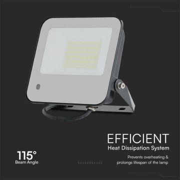 Proiettore LED RGBW dimmerabile LED/50W/230V IP65 grigio + telecomando