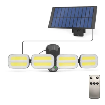 Proiettore solare a LED con sensore 4xLED/2,5W/6V IP65 + telecomando