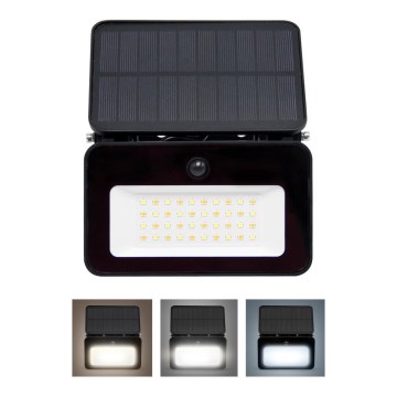 Proiettore solare LED dimmerabile con sensore di movimento e crepuscolare LED/6W/2200 mAh 3000/4000/6500K IP65