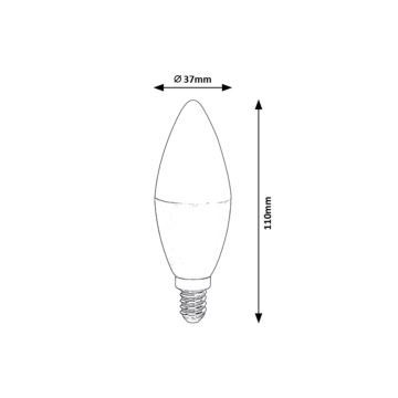 Rabalux - Lampadina LED RGB Dimmerabile C37 E14/5W/230V Wi-Fi 3000-6500K