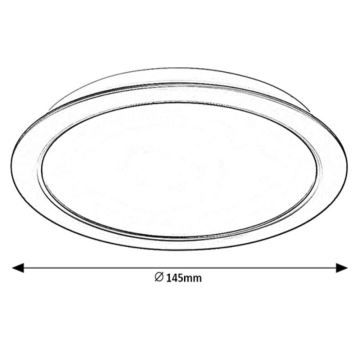 Rabalux - Luce LED da incasso LED/12W/230V d. 14,5 cm