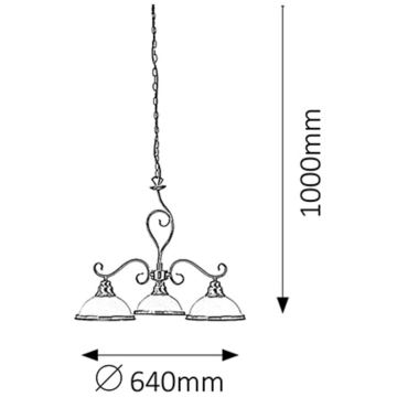 Rabalux - Lampadario 3xE27/60W/230V