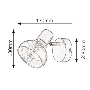 Rabalux - Applique 1xE14/40W/230V oro