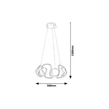 Rabalux - Lampadario LED a sospensione con filo LED/38W/230V