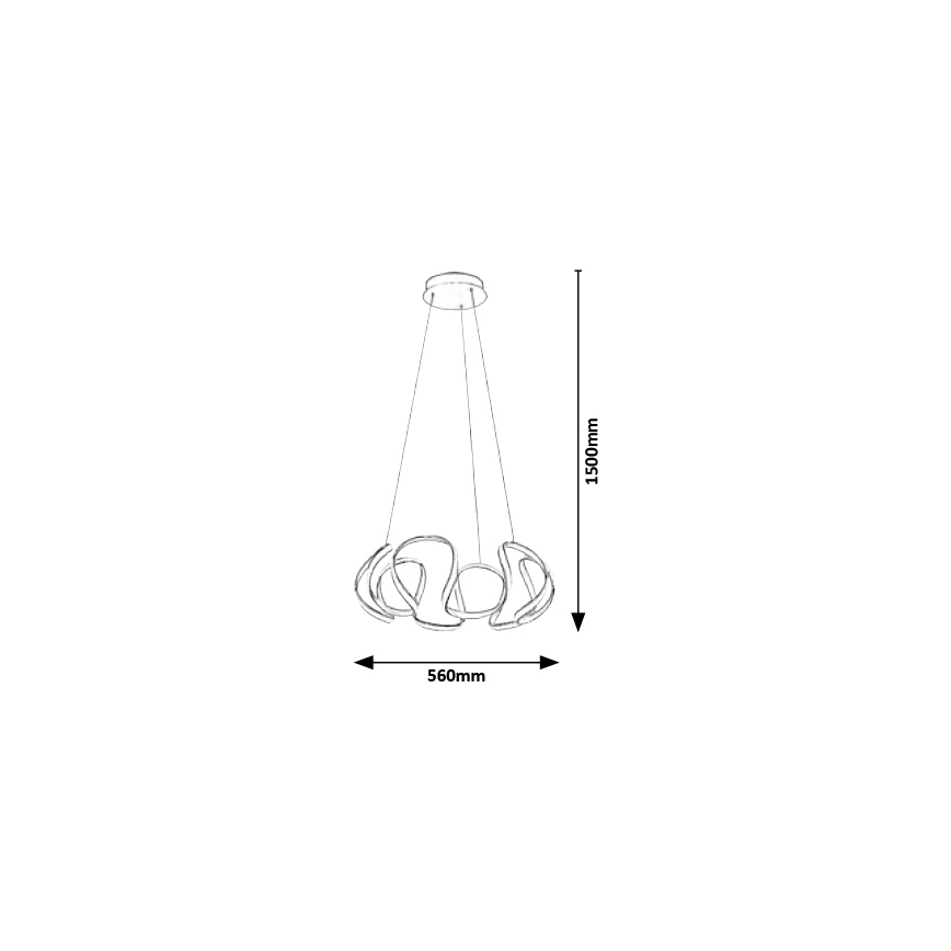 Rabalux - Lampadario LED a sospensione con filo LED/38W/230V