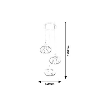 Rabalux - Lampadario LED a sospensione con filo LED/50W/230V 3000K