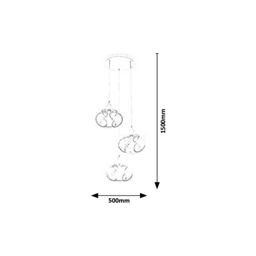 Rabalux - Lampadario LED a sospensione con filo LED/50W/230V 3000K