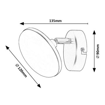 Rabalux - Applique a LED LED/4W/230V 3000K nero