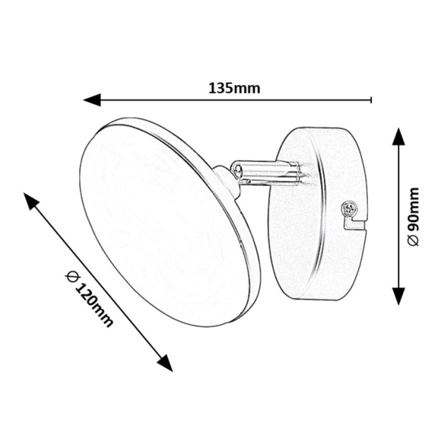 Rabalux - Applique a LED LED/4W/230V 3000K nero