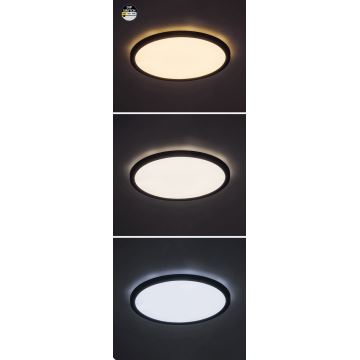 Rabalux - Plafoniera LED LED/36W/230V 3000/4000/6000K diametro 40 cm nero