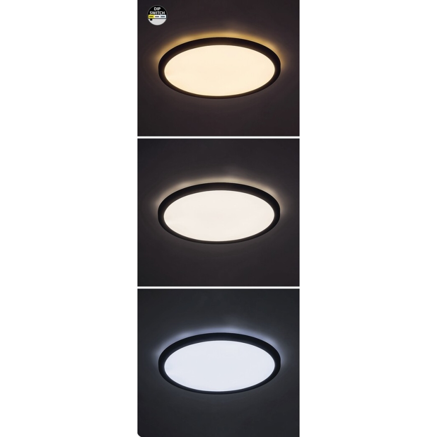 Rabalux - Plafoniera LED LED/36W/230V 3000/4000/6000K diametro 40 cm nero
