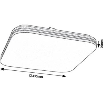 Rabalux - Plafoniera LED LED/18W/230V 4000K 33x33 cm