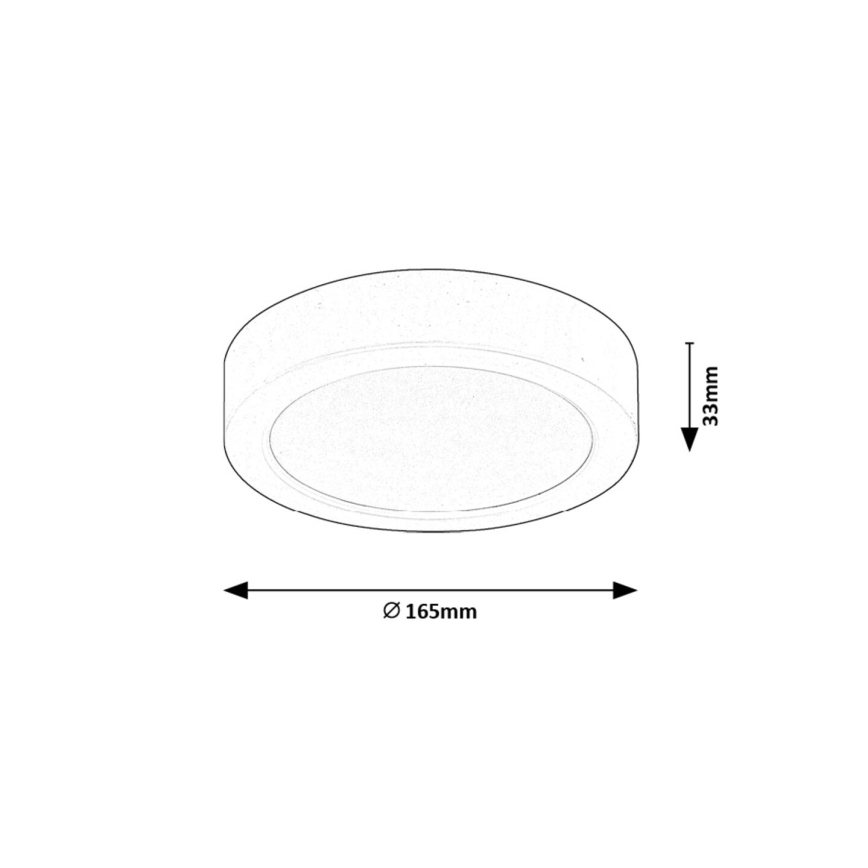 Rabalux - Plafoniera LED LED/15W/230V 4000K diametro 16 cm nero