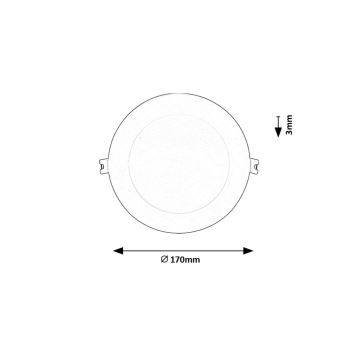 Rabalux - Lampada LED da incasso LED/12W/230V 3000K diametro 17 cm bianco