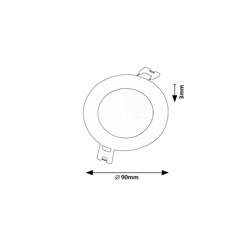 Rabalux - Lampada LED da incasso LED/3W/230V diametro 9 cm nero