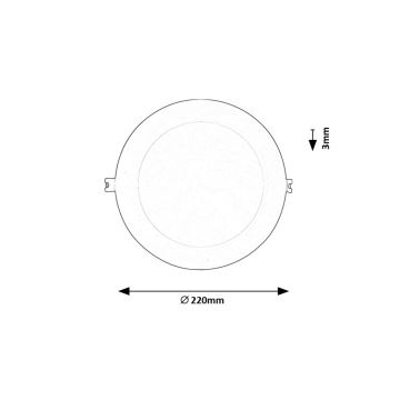 Rabalux - Lampada LED da incasso LED/18W/230V diametro 22 cm bianco