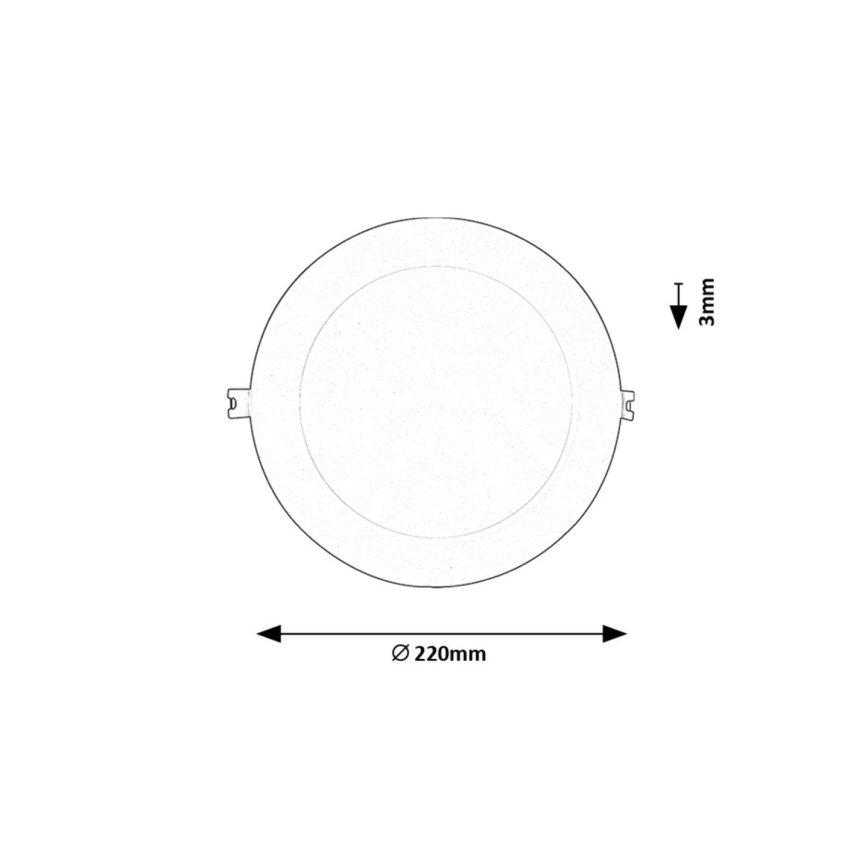 Rabalux - Lampada LED da incasso LED/18W/230V diametro 22 cm bianco