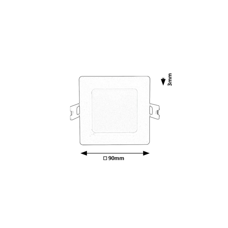 Rabalux - Lampada LED da incasso LED/3W/230V 9x9 cm bianco