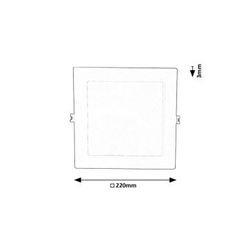 Rabalux - Lampada LED da incasso LED/18W/230V 22x22 cm bianco