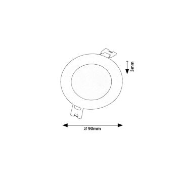 Rabalux - Lampada LED da incasso LED/3W/230V diametro 9 cm nero