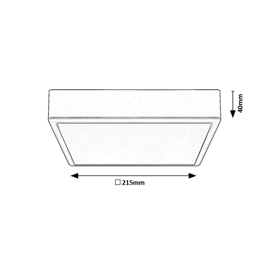 Rabalux - Plafoniera LED LED/22W/230V 3000/4000/6000K 21x21 cm bianco