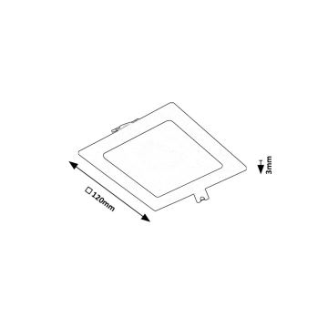 Rabalux - Lampada LED da incasso LED/6W/230V 12x12 cm nero