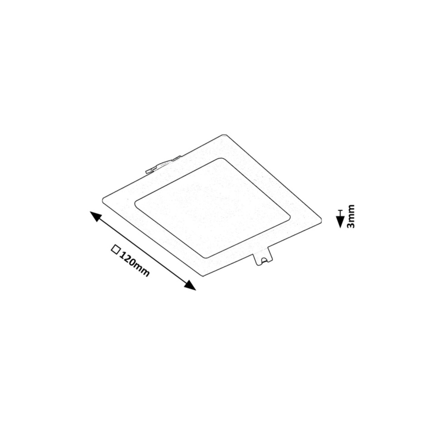 Rabalux - Lampada LED da incasso LED/6W/230V 12x12 cm nero