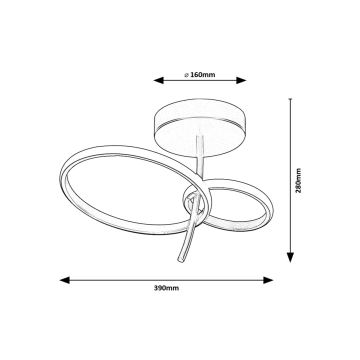 Rabalux - Lampadario a sospensione con supporto rigido LED LED/24W/230V