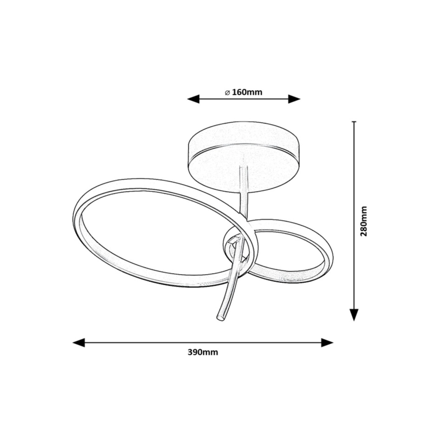 Rabalux - Lampadario a sospensione con supporto rigido LED LED/24W/230V