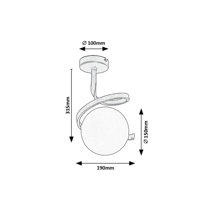 Rabalux - Lampadario a plafone 1xE27/20W/230V