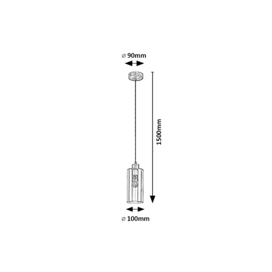 Rabalux - Lampadario a sospensione con filo 1xE27/25W/230V quercia