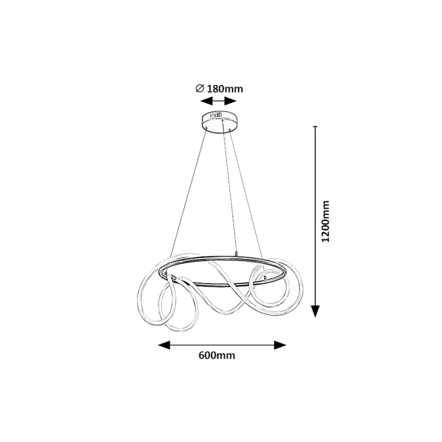 Rabalux - Lampadario LED a sospensione con filo LED/54W/230V