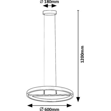 Rabalux - Lampadario LED a sospensione con filo LED/42W/230V oro