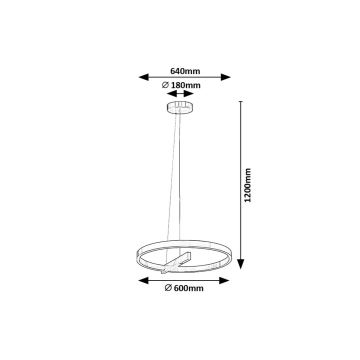 Rabalux - Lampadario LED a sospensione con filo LED/34W/230V cromo opaco