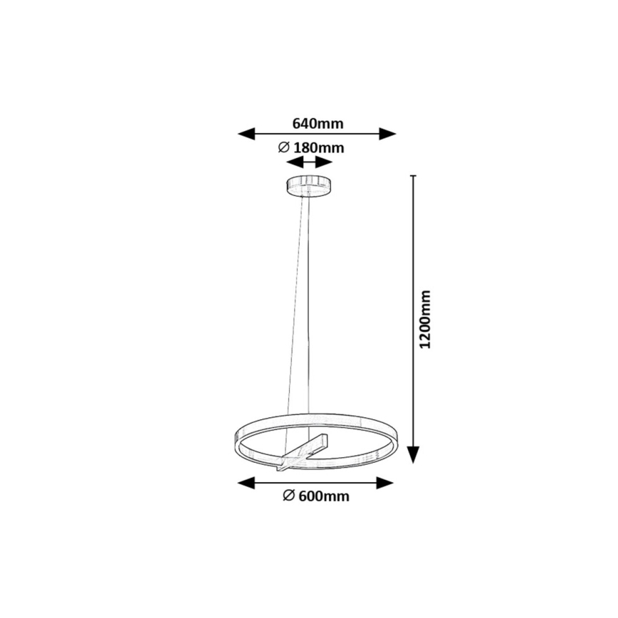 Rabalux - Lampadario LED a sospensione con filo LED/34W/230V cromo opaco