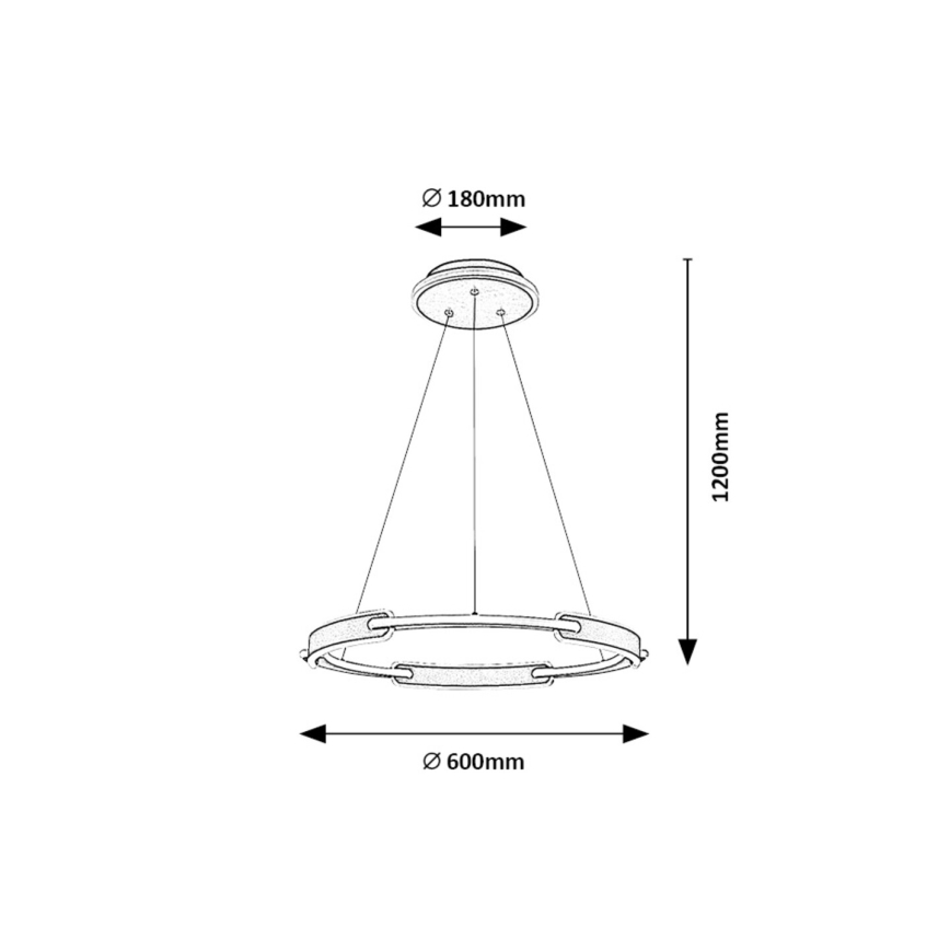 Rabalux - Lampadario LED a sospensione con filo LED/45W/230V 3000K/4000K