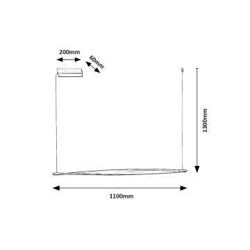 Rabalux - Lampadario LED a sospensione con filo LED/28W/230V