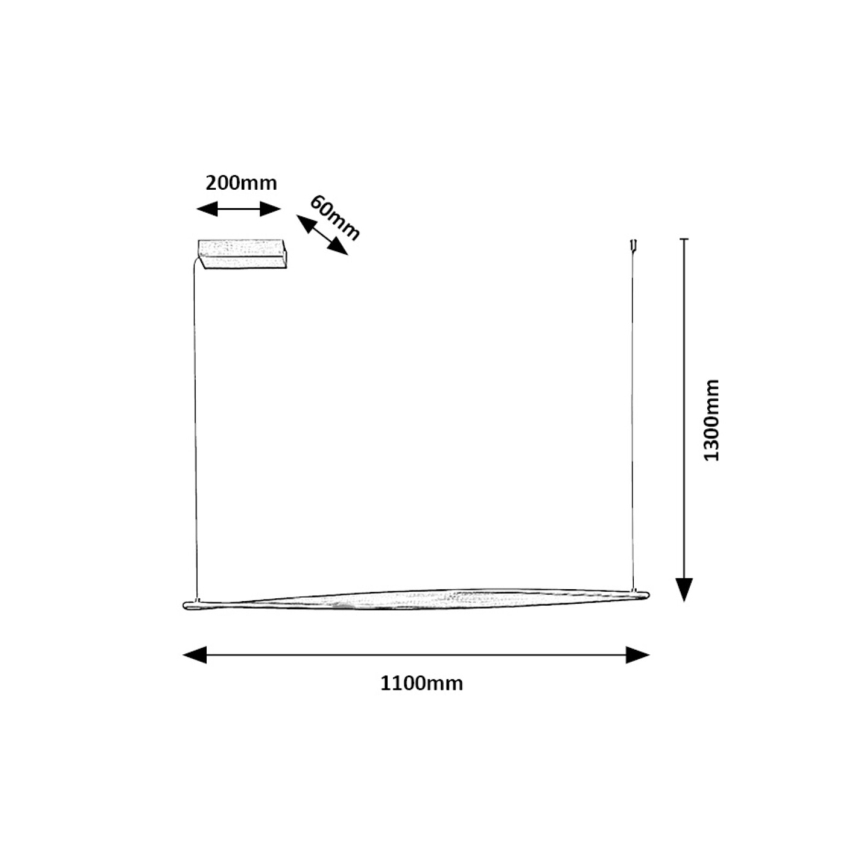 Rabalux - Lampadario LED a sospensione con filo LED/28W/230V