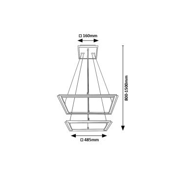 Rabalux - Lampadario LED a sospensione con filo 2xLED/24W/230V 3000K