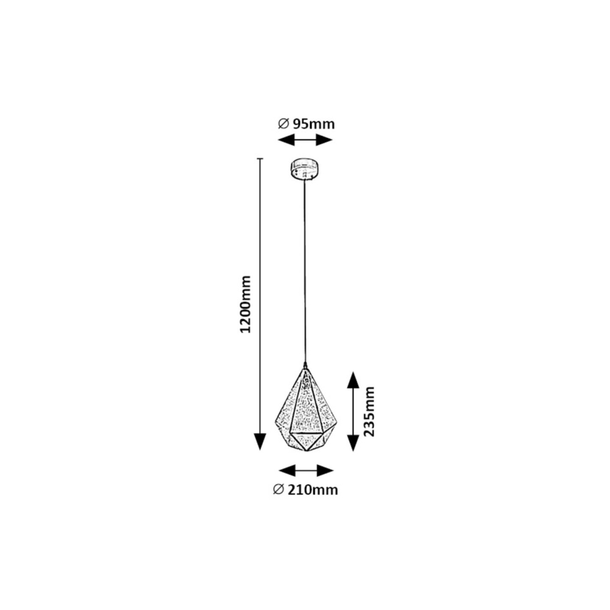 Rabalux - Lampadario a sospensione con filo 1xE14/40W/230V blu/oro